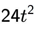 A LaTex expression showing 24{t} to the power of 2
