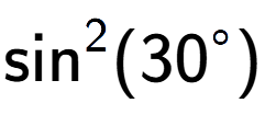 A LaTex expression showing \text{sin} to the power of 2 {(30 to the power of circle )}