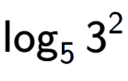 A LaTex expression showing \log sub 5 3 to the power of 2