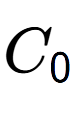 A LaTex expression showing C sub 0